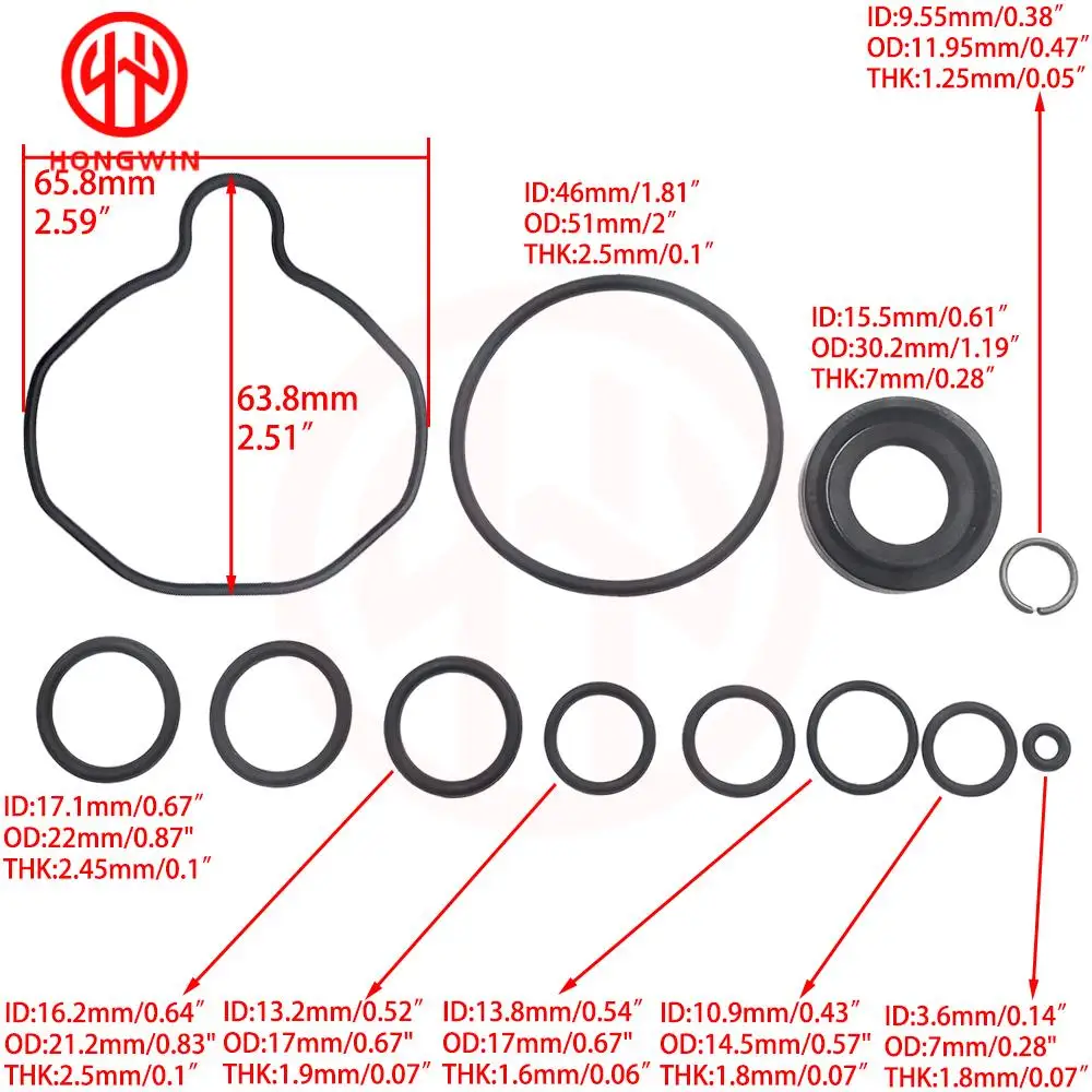 Power Steering Pump Gasket Seal Kit OEM MR244546 for Mitsubishi Pajero II 3000GT Diamante Eclipse Expo/Expo LRV Replacement