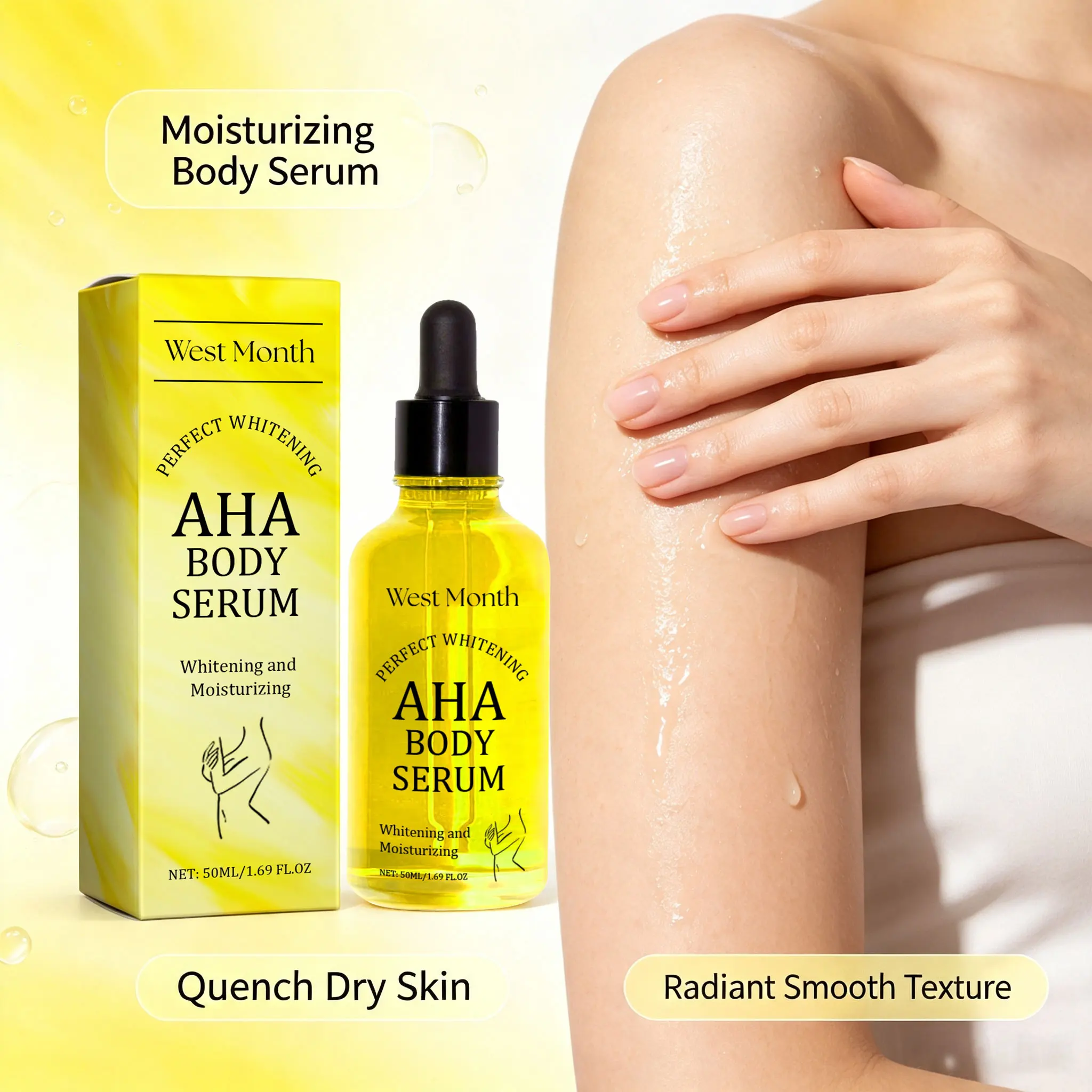 Moisturizing Brightening Body Serum Lighten Elbows Armpits Knees Dark Smooth Bumpy Chicken Skin Improve Dullness Skin Body Care