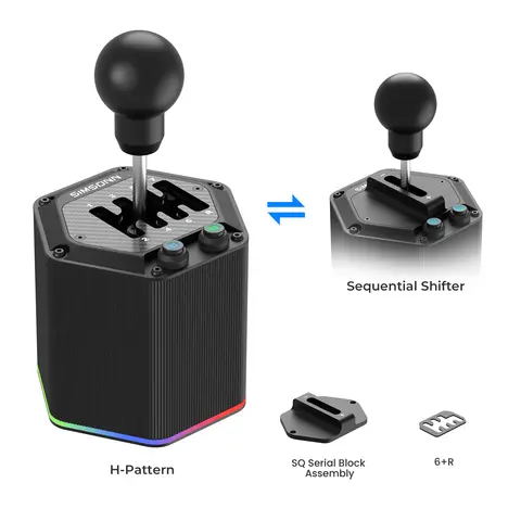SIMSONN HS Pro Shifter Dual-Mode H-Type or Sequential Shifting with 6+R and 7+R Gears Racing Simulation Games Equipment