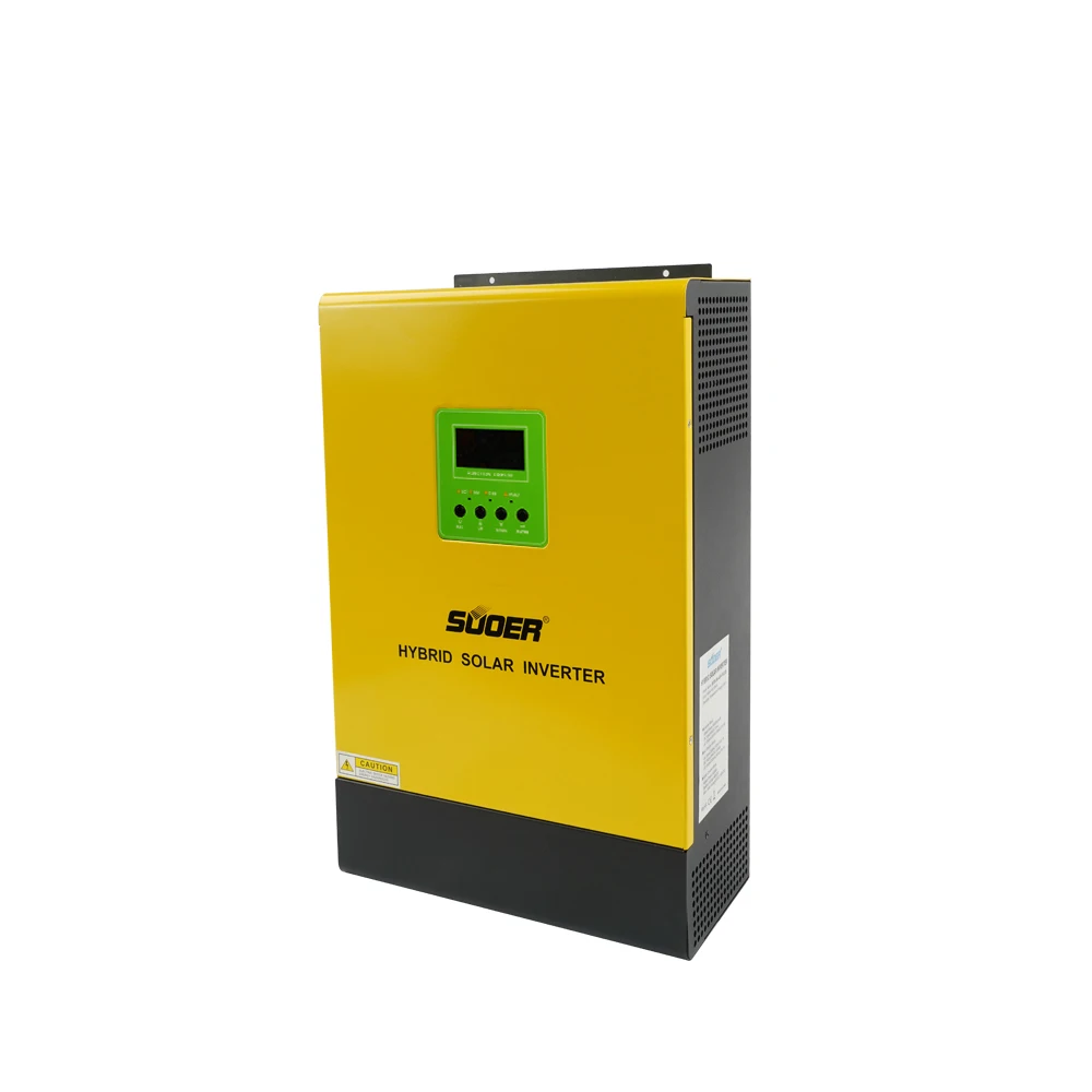 Inverter Hybrid Tenaga Surya 48V 230V 5000W dengan Layar LCD, Inverter 5KW dengan Pengontrol Pengisian Daya MPPT Terintegrasi