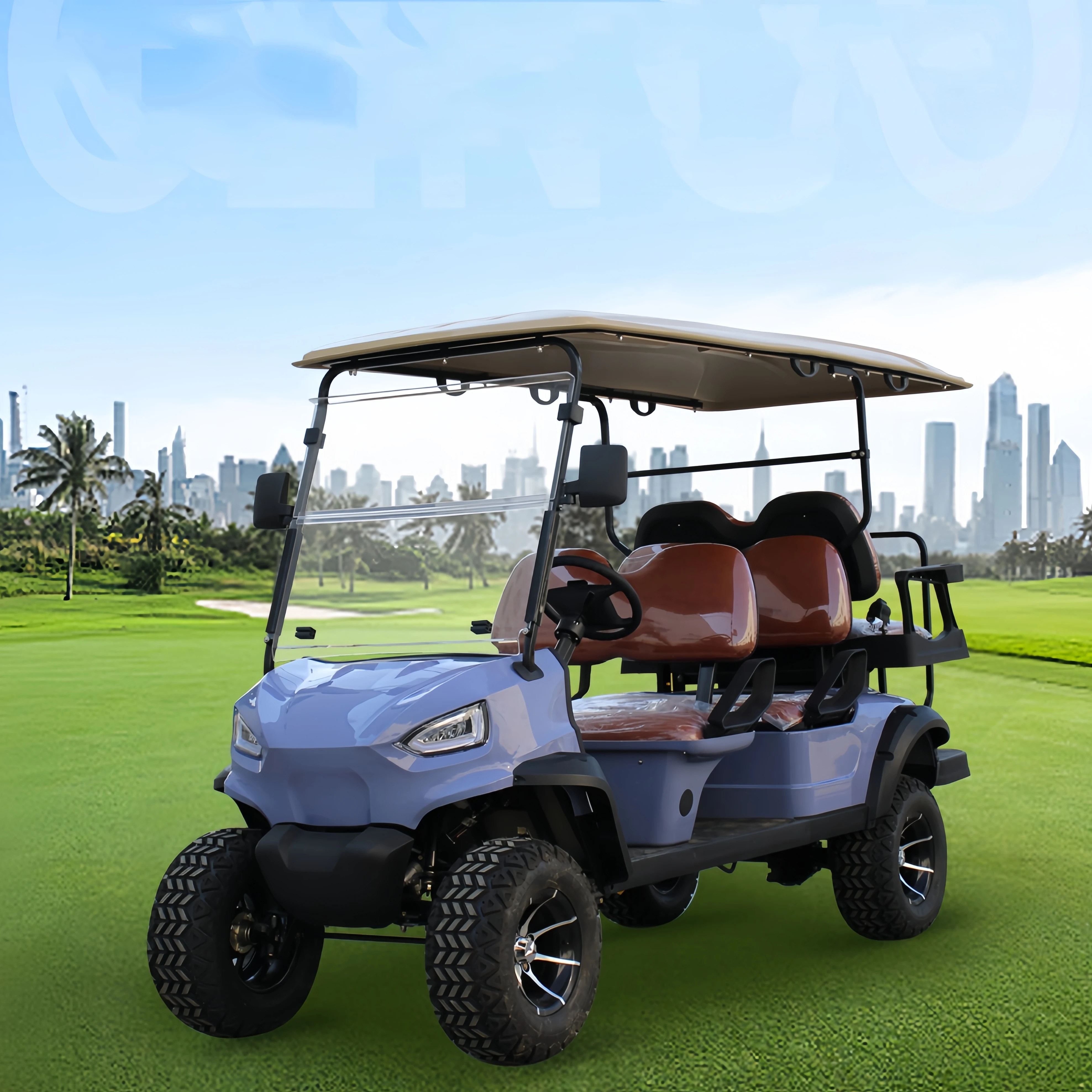 Most Popular 2+2 Seater Electric off-Road Golf Cart Adult Electric Four-Wheel Vehicle