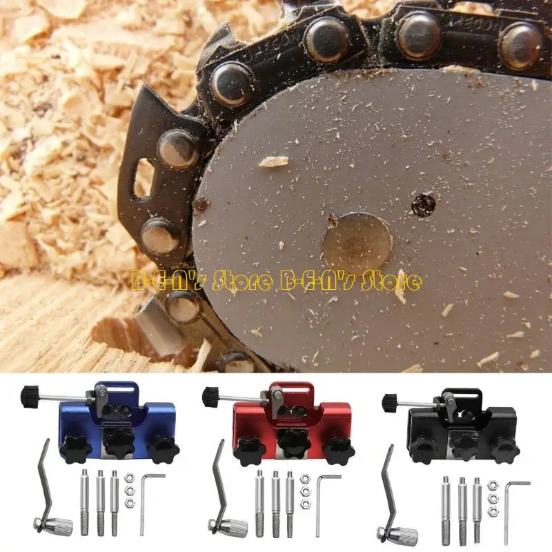 Y1AD Chainsaw Chain Sharpening Jig Portable Manual Sharpener for Sharpening Hand Crank