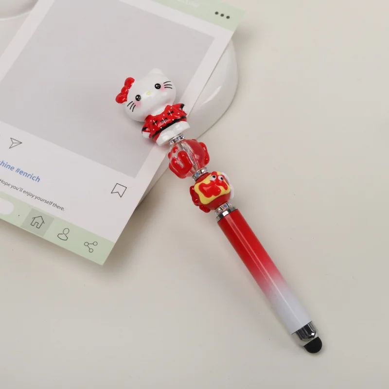 New model Hello kitty Bead Pen Hand drawn Bead Touchscreen Pen Mobile Tablet accessory Student Learning Supplies Office Supplies