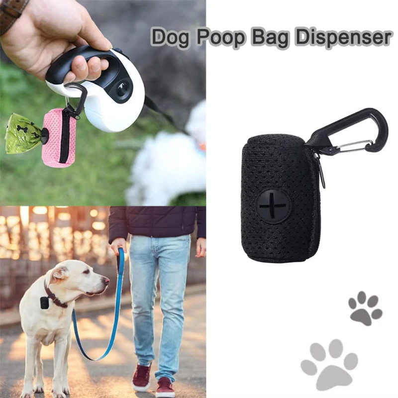 Dog Poop Bags Pet Waste Garbage Holding Bags Outdoor Carrier Holder Dispenser Clean Pick Up Tools Pet Accessories(No Trash Bag)