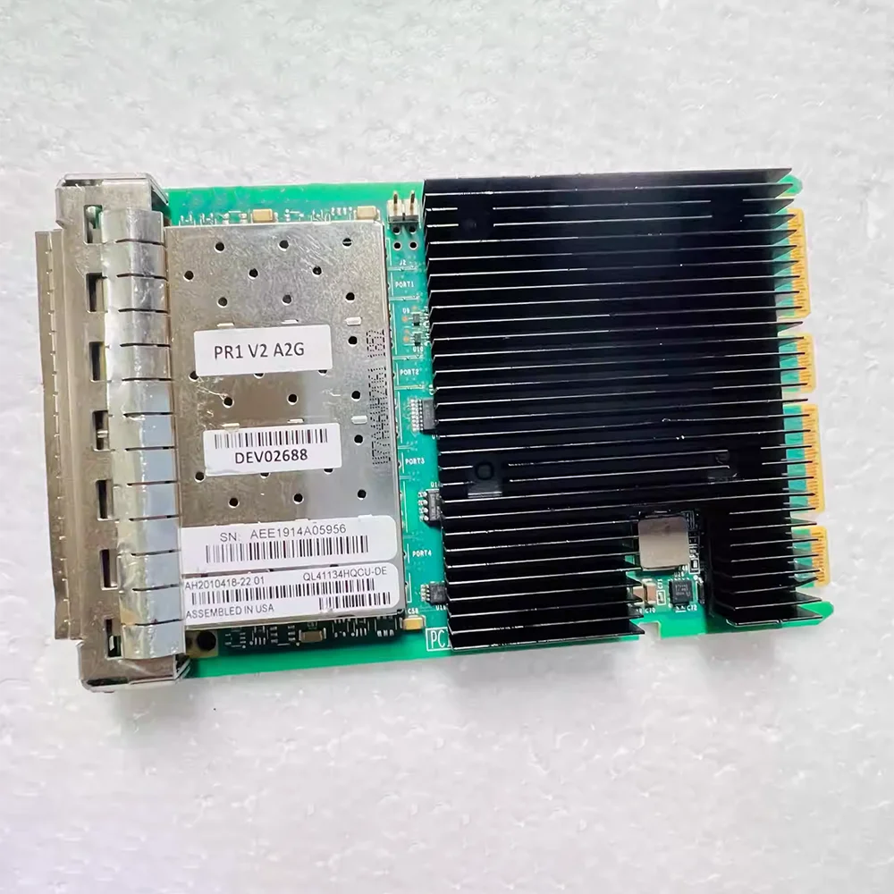 The 047W4V NP0K8 47W4V 0NP0K8 SFP+ 10 Gigabit Network Card With Four Electrical Ports QL41134HQCU-DE