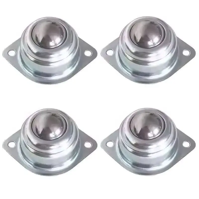 HOT 10PCS 1'' Bearing Steel/Nylon Ball Transfer Unit Ball Bearing Conveyor Rollers Universal Bull Eye Wheel's Loading 25KG/PCS