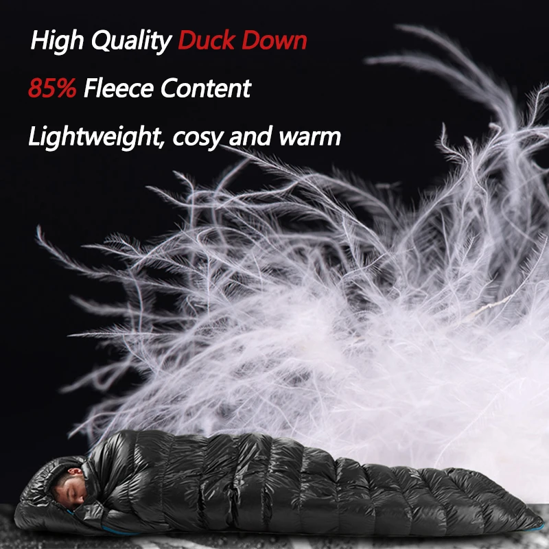 Naturehike CW400 Duck Down Sleeping Bag Camping Ultralight Winter Outdoor Travel Waterproof Sleeping Bags