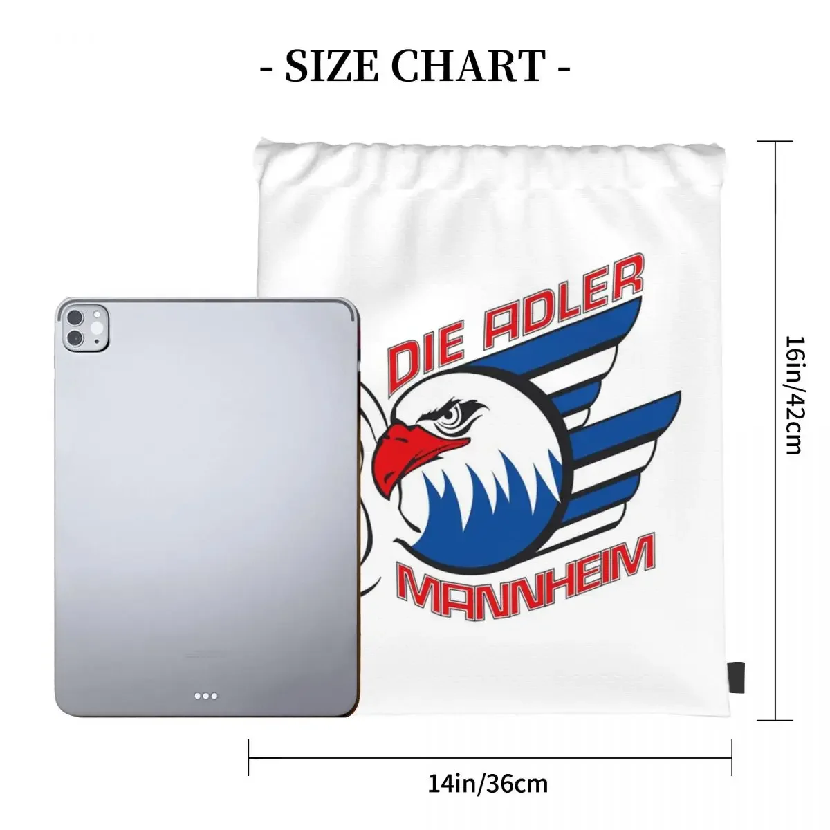 Adler Mannheim Hockey Backpacks Casual Portable Drawstring Bags Drawstring Bundle Pocket Sundries Bag BookBag Man Woman School