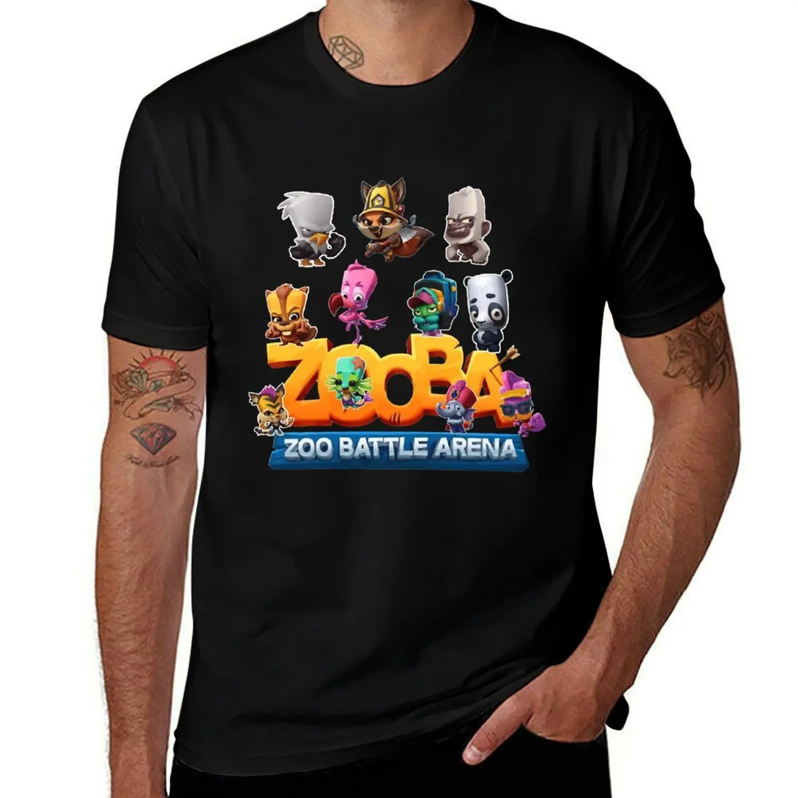 Отличная модель футболки Zooba Battle Arena в подарок для любителей музыки, повседневная, из мягкого хлопка, с коротким рукавом.