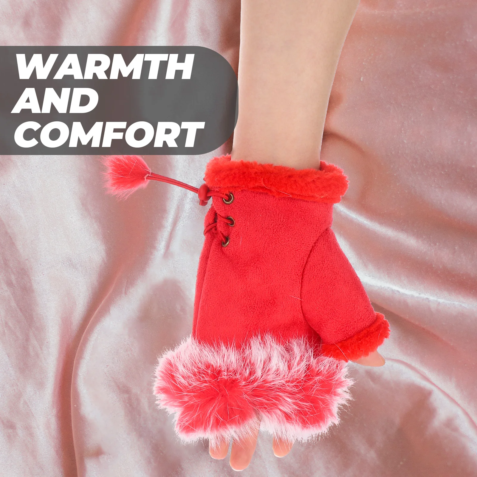 

Half Finger Warm Gloves Cycling Climbing Hiking Mittens Touchscreen Suede Students Women Gloves Fashion Driving Cold