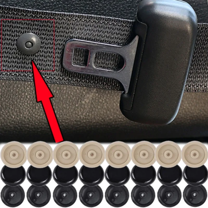 Car Safety Seat Belt Stopper SeatBelt Spacing Limit Buckle Clip Plastic Antislip Seat Belt Stop Button Retainer Auto Accessories