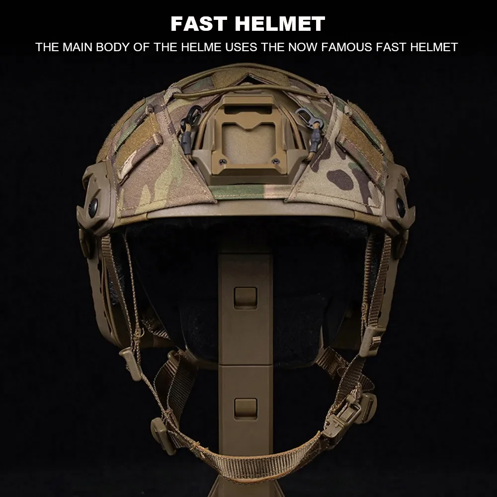 Tactical Fast Helmet 3 in 1 Removable Hunting  Combat Helmet Fully Protected Version Riding CS Paintball Airsoft Helmet