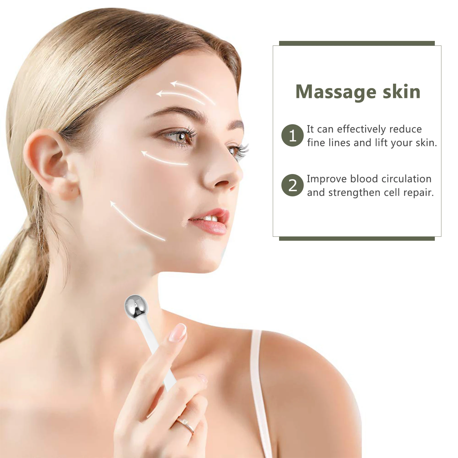 

6pcs White Eye Cream Essence Stick Massager for Under Eye Care Tools Portable Massaging Rod Skin Care