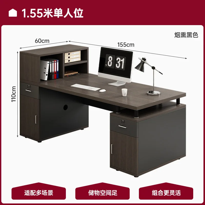 Office staff seated opposite four pairs face to face 2 people computer desk
