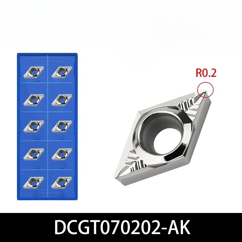 

10pcs/box Aluminum Insert DCGT070202 AK H01 DCGT 070204 DCGT070208 Turning Tools For AL CNC Lathe