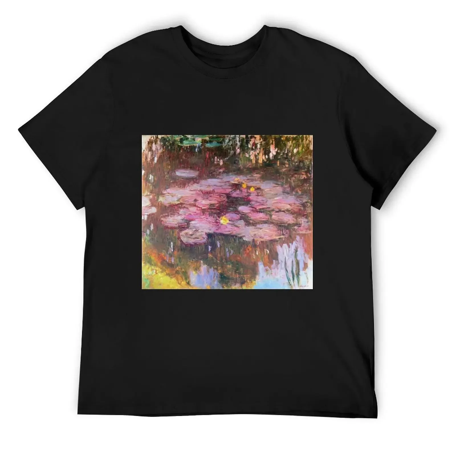 Claude Monet - Water Lilies T-Shirt oversized aesthetic clothes Aesthetic clothing plain black t shirts men