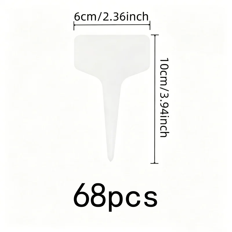 68 pcs Waterproof Plant Tags, Waterproof Fade Resistant and Easy Insert Into Soil, ideal for Nursery Seedling ID