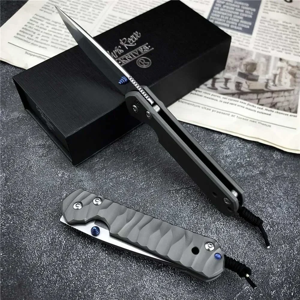 CR Tactical Cr Folding Knife D2 Blade Titanium Alloy Handle Survival Hunting Camping Fishing Cutter High-Lever Gift