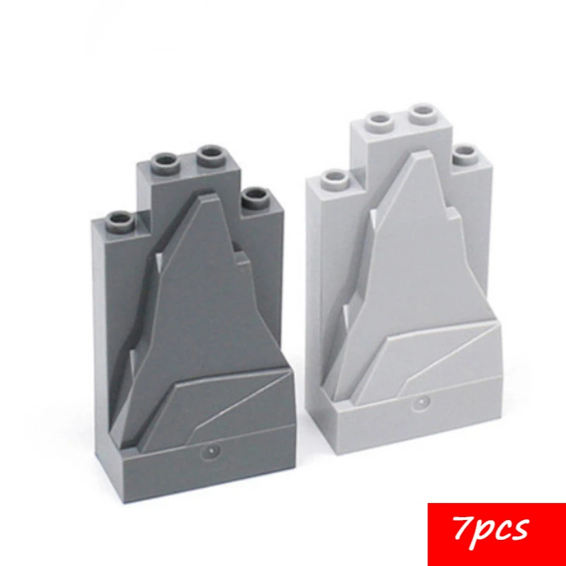 7 STKS Realistisch Rock Wandpaneel 47847 54782 - MOC Bouwstenen Onderdelen Compatibel met Grote Merken voor Castle Mountain MOC