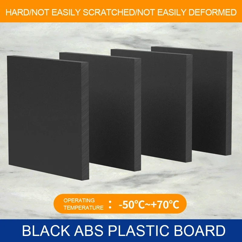 1Pcs ABS Plastic Board Thickness 1/1.5/2/3/4/4/5/6/8/10/12/15/20/30mm Black Model Sheet Material for DIY Model Part Accessories
