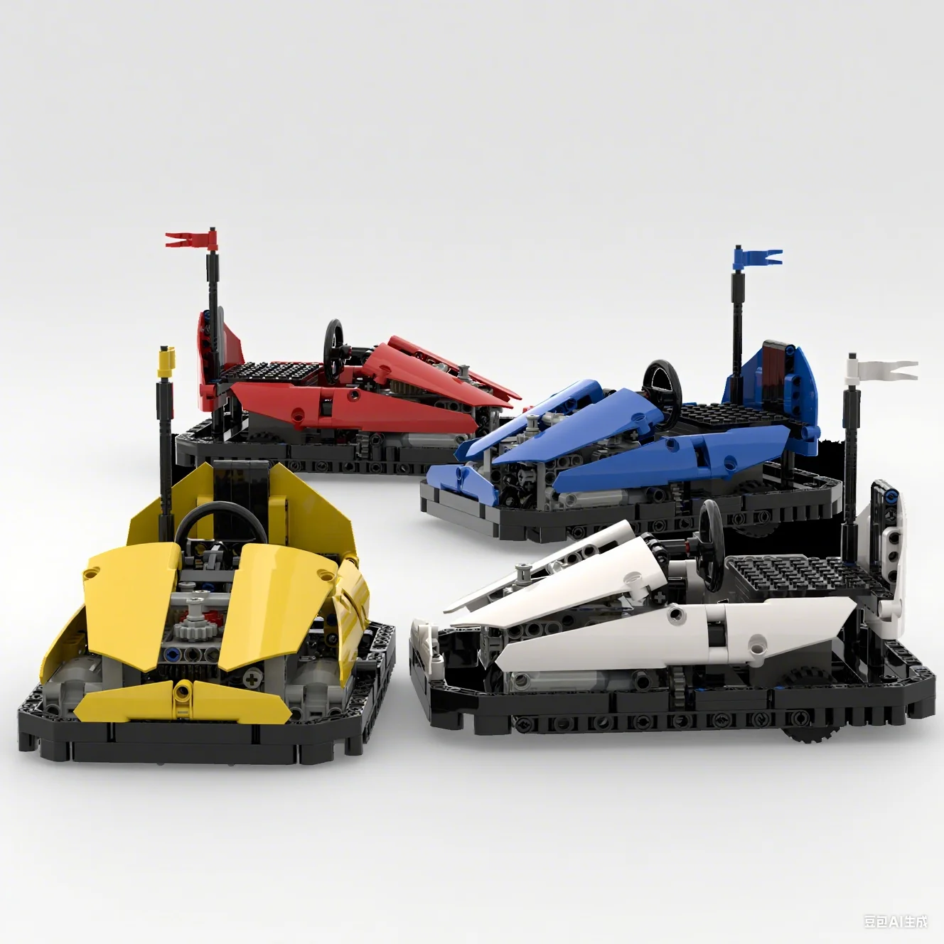 ملاهي الوفير RC سيارة Blding كتلة الوالدين والطفل لعبة سباق تنافسية للأطفال الوفير معركة لعبة حفلة هدايا عيد الميلاد