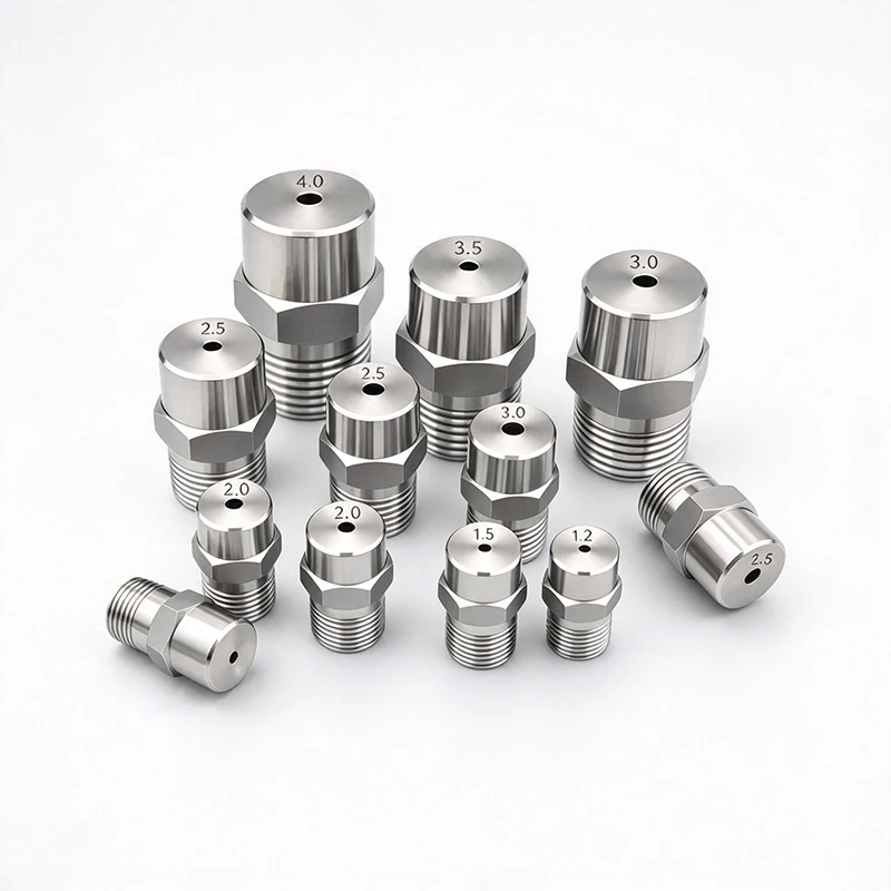 0 Degree Solid Stream Straight Nozzle SS Water Column Flushing Nozzle Column-shaped Spray Nozzle for High Pressure Cleaning