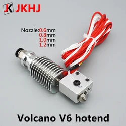 Piezas de impresora 3D E3D V6 Volcano Hotend, accesorios de gran diámetro, boquilla 1,75mm/0,6 0,8 1,0mm 12V/24V, impresión remota j-head