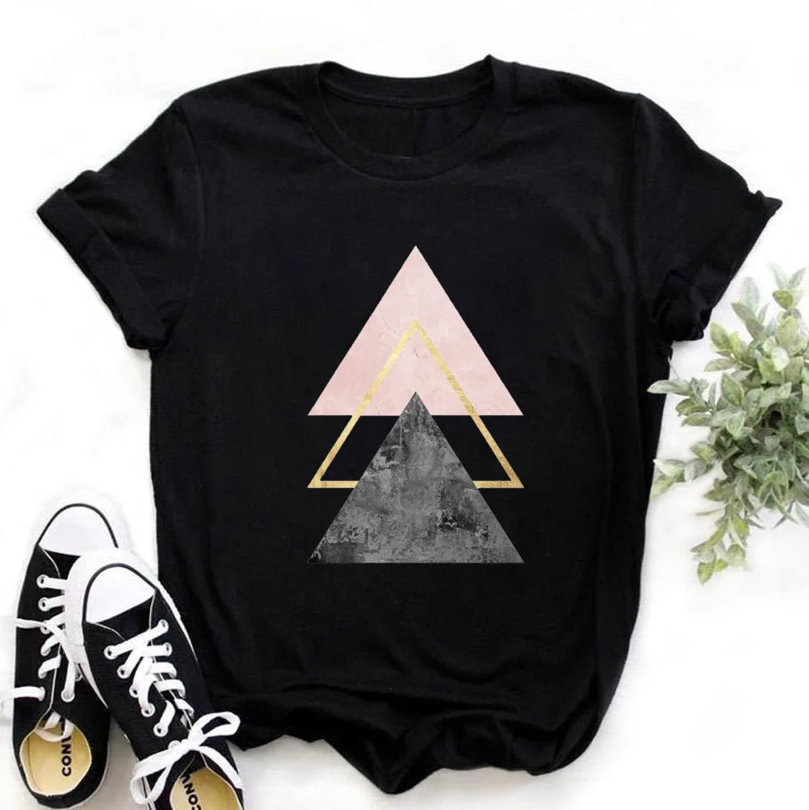 New Triangle T-shirt Summer Short-sleeved Women's Short-sleeved T-shirt Harajuku  Tops  Graphic Tshirts  Oversized T Shirt