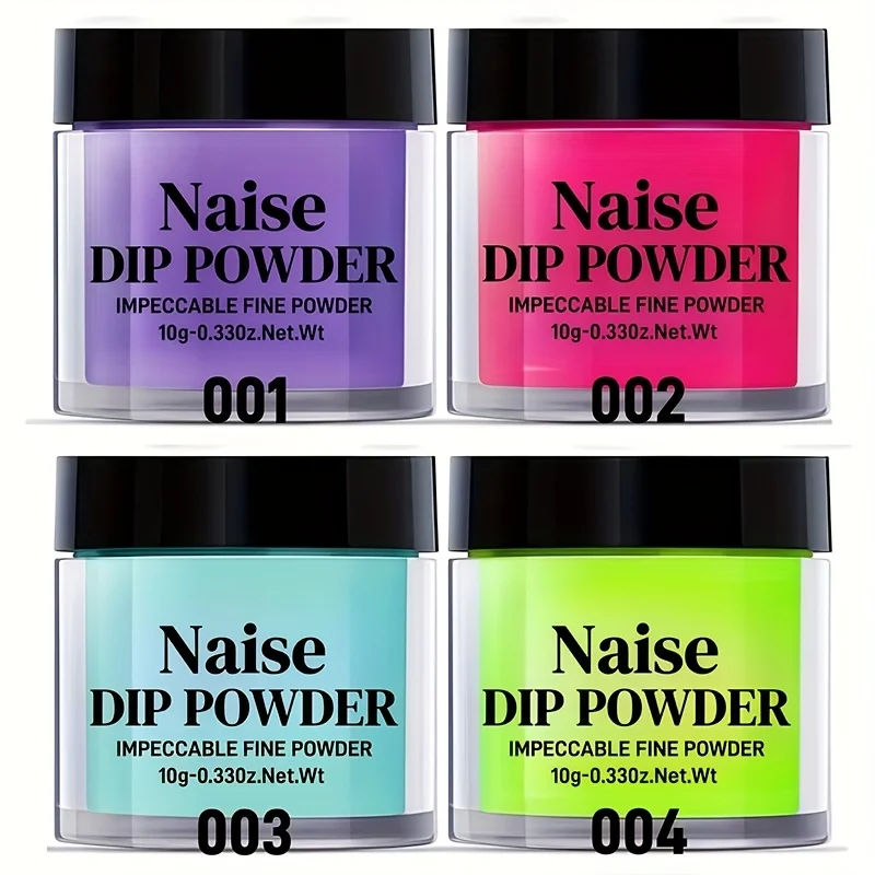 Set di unghie rosa immersivo - 4 tonalità morbide (viola, rosa, verde, blu) |   Set per principianti inodore per manicure e pedicure francesi fai da te