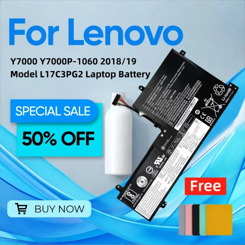 

For Lenovo Savior Y7000 Y7000P-1060 2018/19 Model L17C3PG2 Laptop Battery Give Away A Mouse Pad