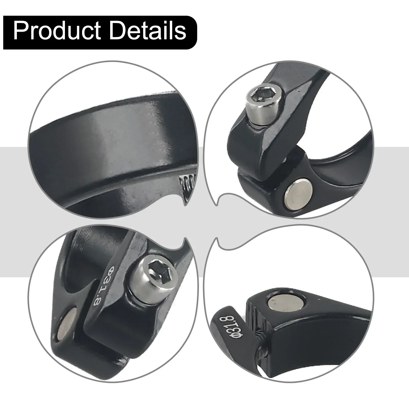 TANKE MTB Road Bike Aluminum Alloy Seat Post Clamp 31.8/34.9mmMTB Seat Post Clamp Addle Seat Tube Clamp Cycling Accessories