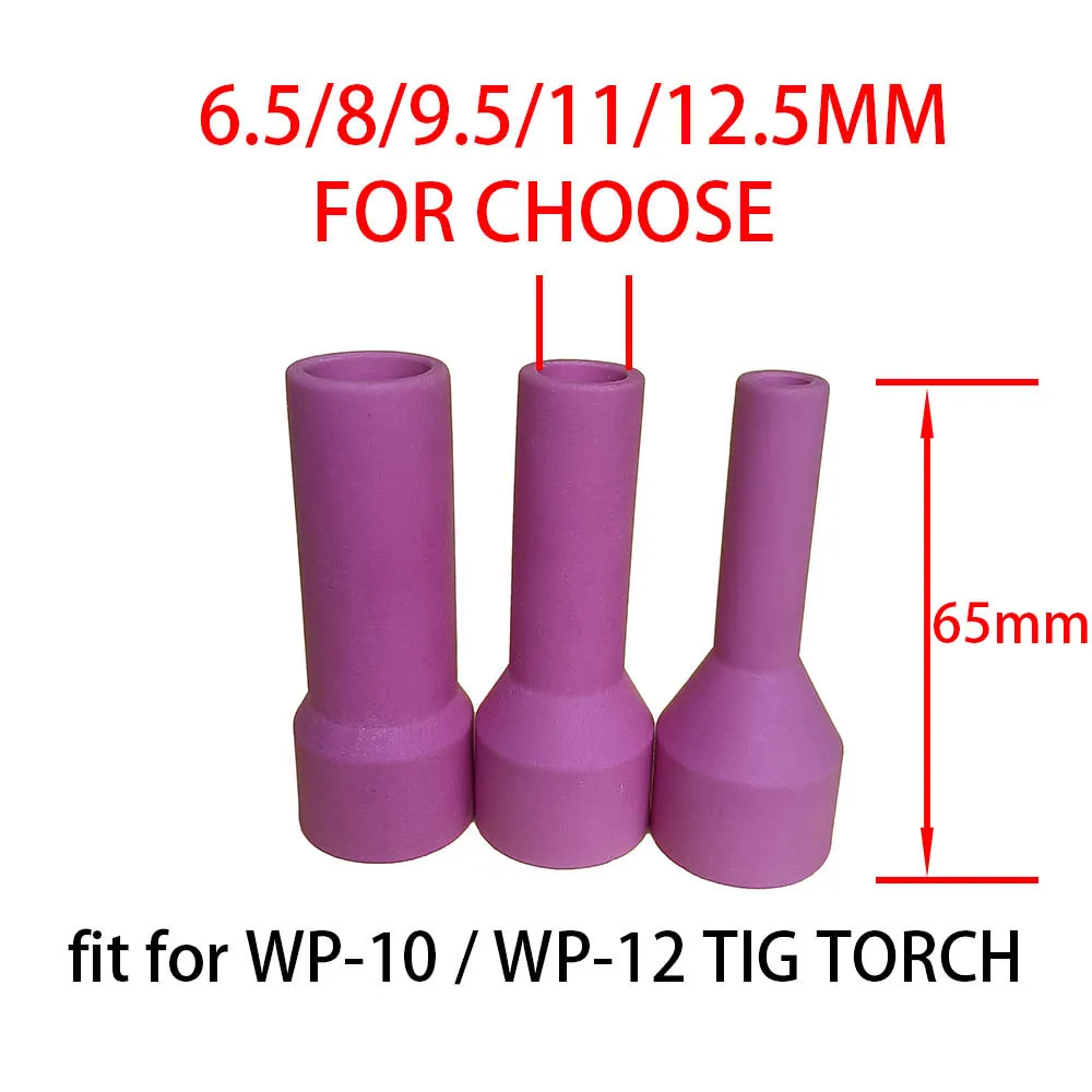 10pcs Long Alumina Shield for TIG Welding WP-10 WP-12 W500 Ceramic Gas Nozzle Cup 14N68L 14N69L 14N70L 14N71L 14N72L