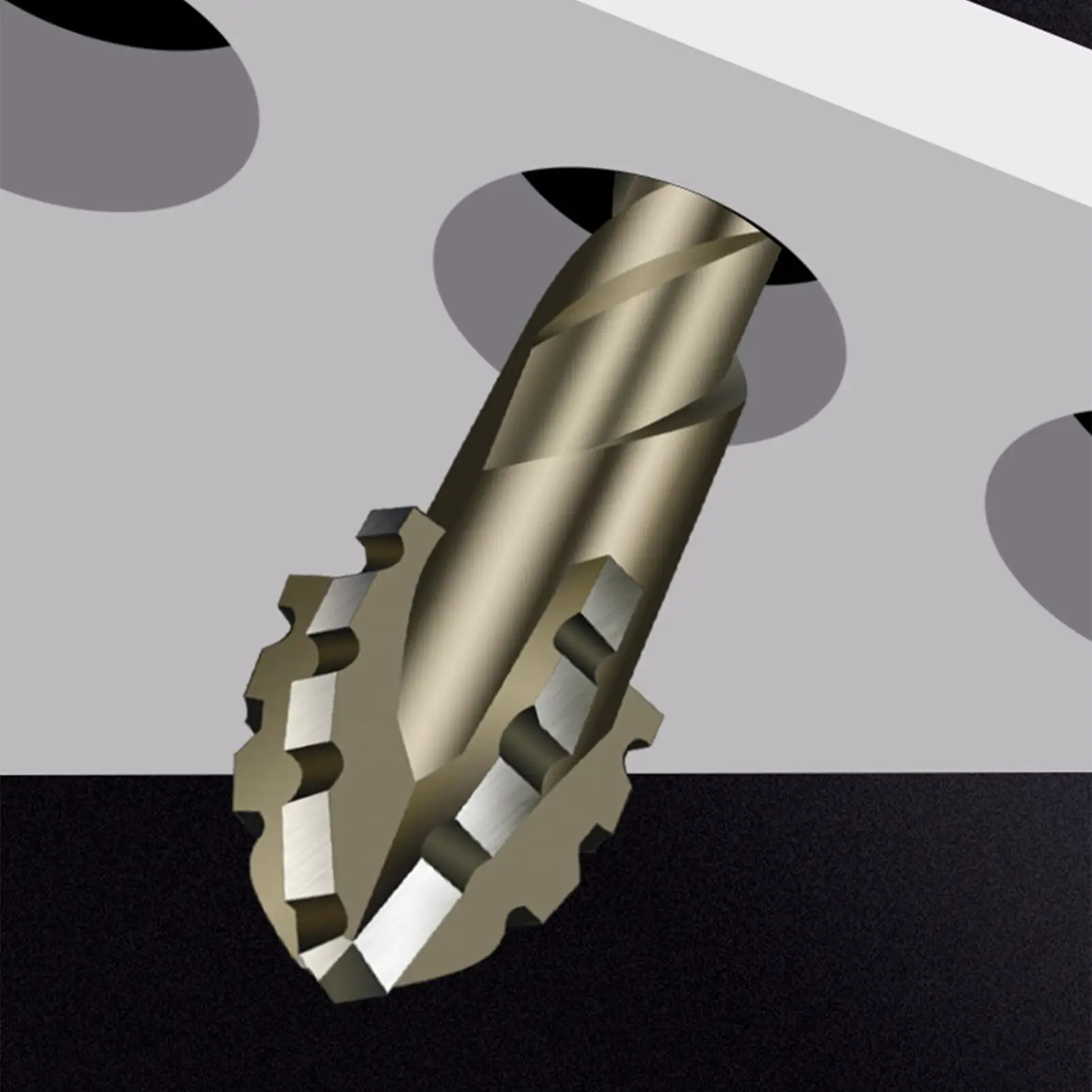 

High-Four-edged serrated eccentric drill Four-Flute Sawtooth Metal Eccentric Drill Bits for dry drilling of ceramic tiles glass