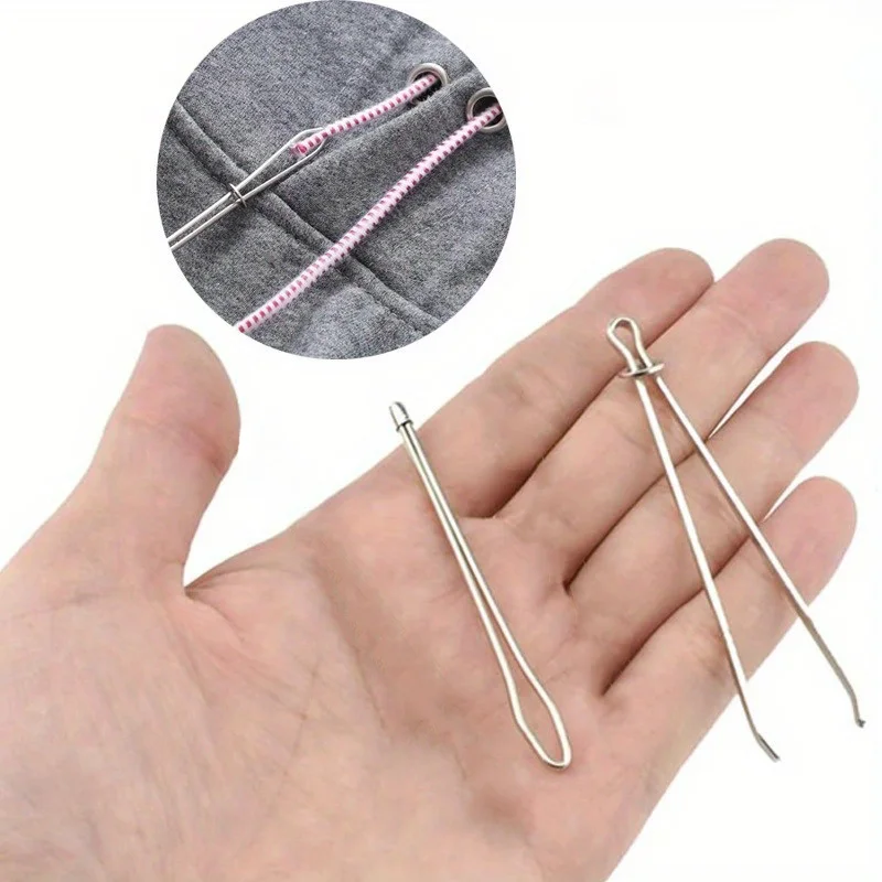 2 PCS Rope Threader Clip, Drawstring Threader Tool, Quick Insert DIY Rope Threader Sewing Tool for Pants Shoes Hoodie