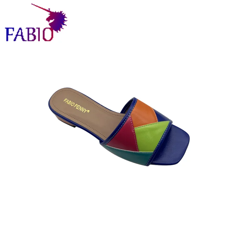 Fabio Penny Italian design patchwork multi-color fashion comfortable casual dinner party slippers