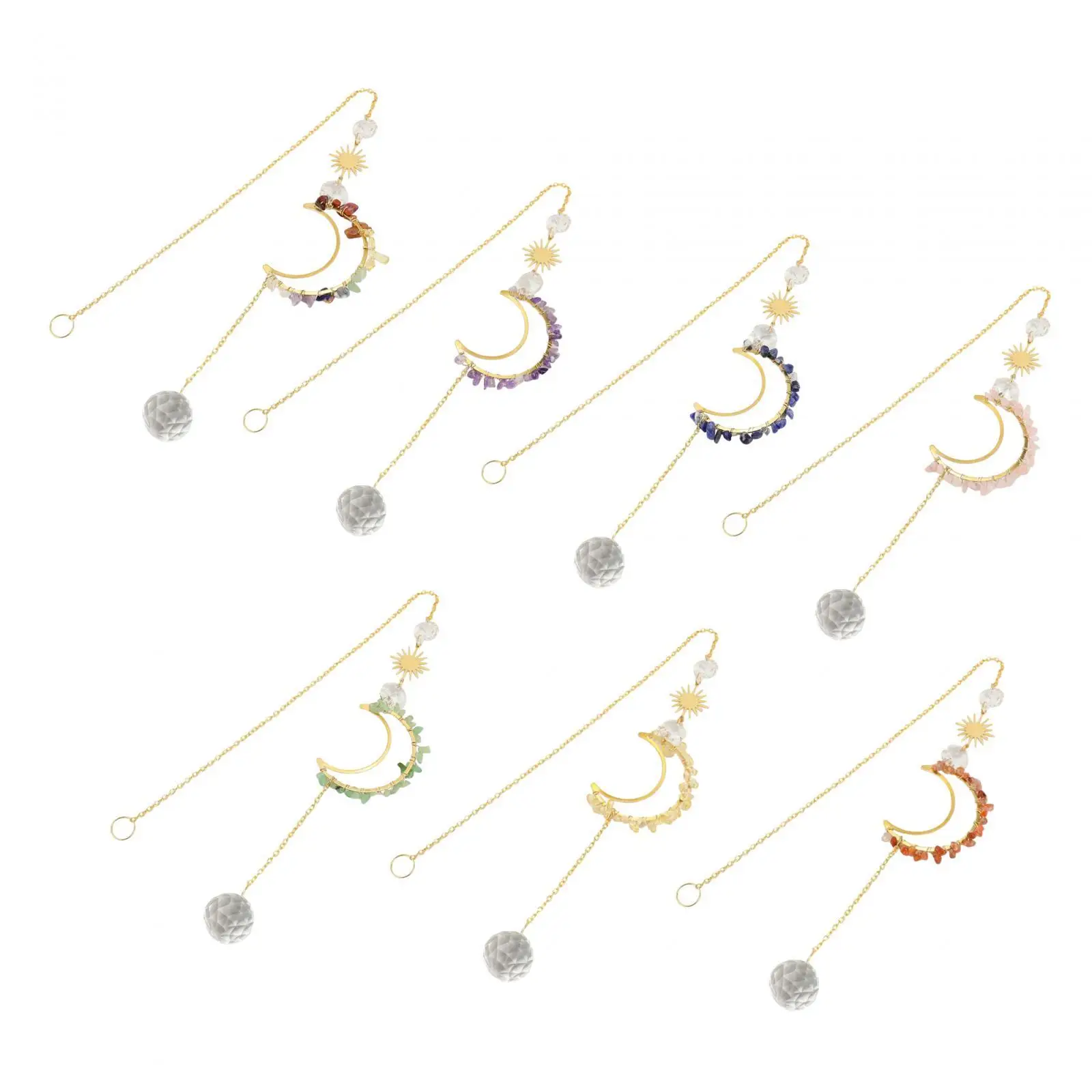 Moon Pendant Window Hanging Pendant Aesthetic Ornament Wall Hanging Rainbow
