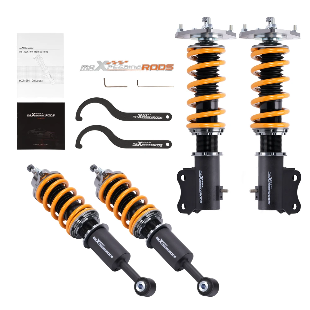 

MaXpeedingrods 24-Way Damper Coilovers Shock Absorber for Mitsubishi Lancer Evolution CT9A CT9W 2001-2007