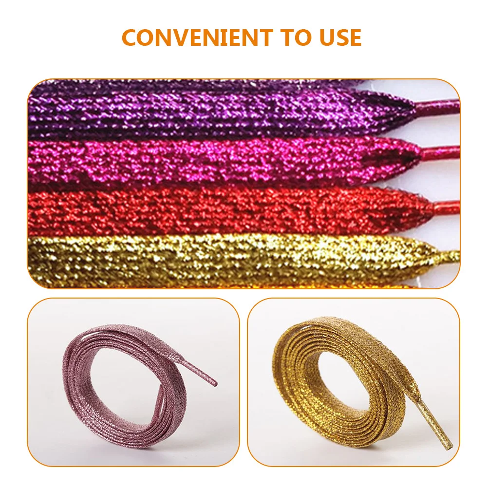 

10pcs Shiny Glitter Shoe Laces Flat Colorful Decorative Shoelaces For Kids Adults Replacement Laces Shoes Accessories
