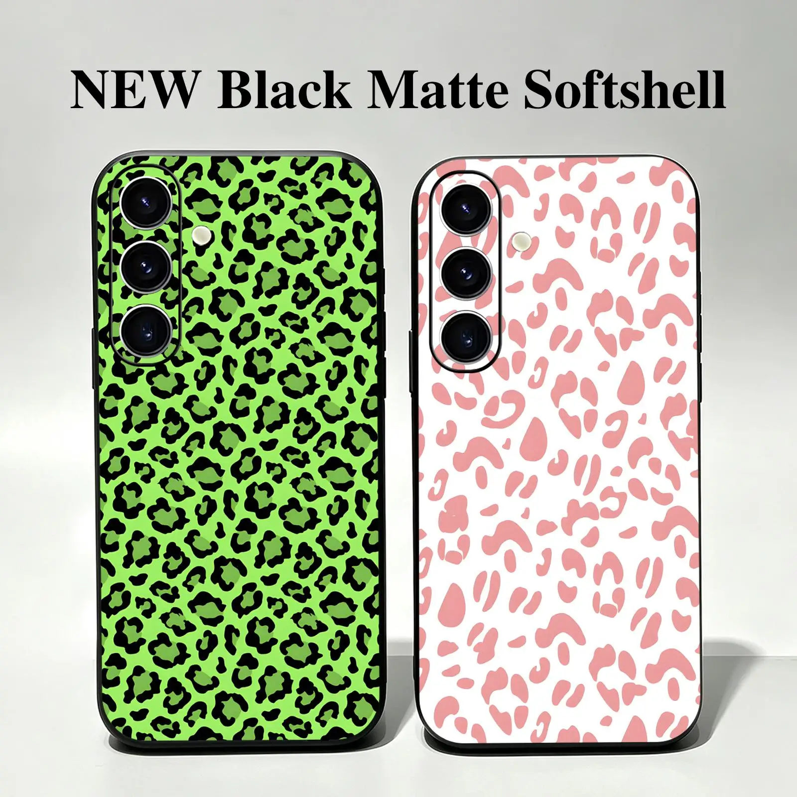 Phone Case For Samsung A57 A56 A37 A27 A17 A36 A26 A55 A35 Anti-Drop Soft Black Case Leopard print pattern