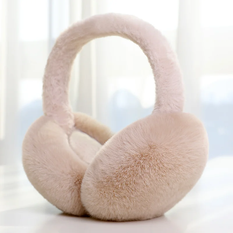 Warm solid adjustable fluffy winter earmuffs factory direct