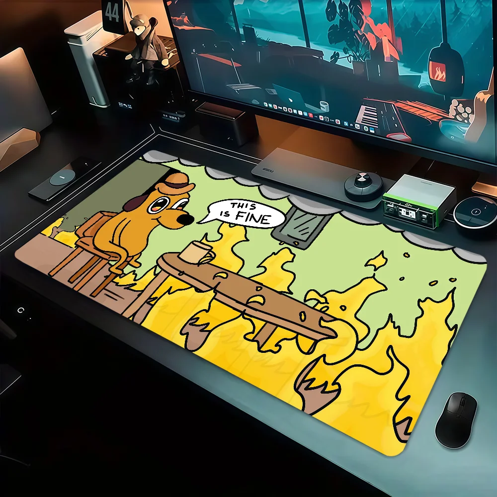 This is F-Fine Dog Mouse Pad Non-slip Thickened MousePad Large Writing Lockedge Office Student Gaming Cushion
