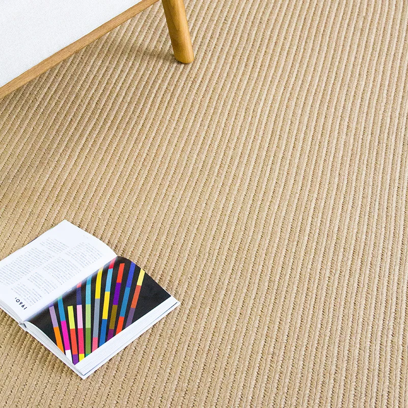 Handmade Tassel Rug 100% Jute Natural Braided Floor Mat Rectangle Rug Modern Living Room Japanese Style Rugs Carpets for Bedroom