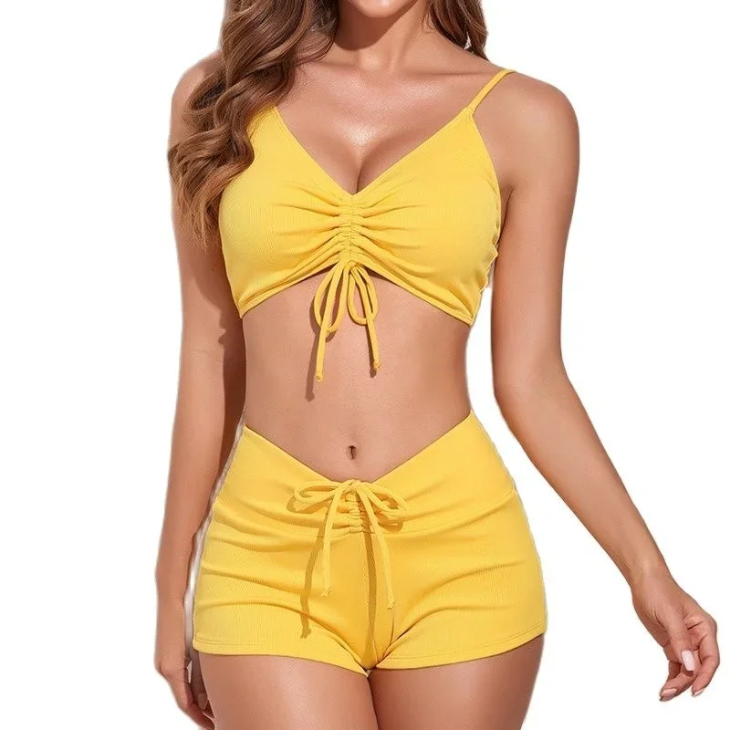 Women Swimwear Summer Female  Plus Size Tankini Sets Large s Sports Beach Wear Two-Piece Bathing Suit Pool  Swimming Suits