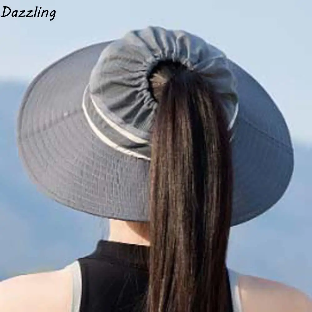 

Windproof Rope Top Mesh Fisherman Cap Portable Breathable Sunshade Alpine Hat Polyester Cotton Foldable Bucket Hat Camping