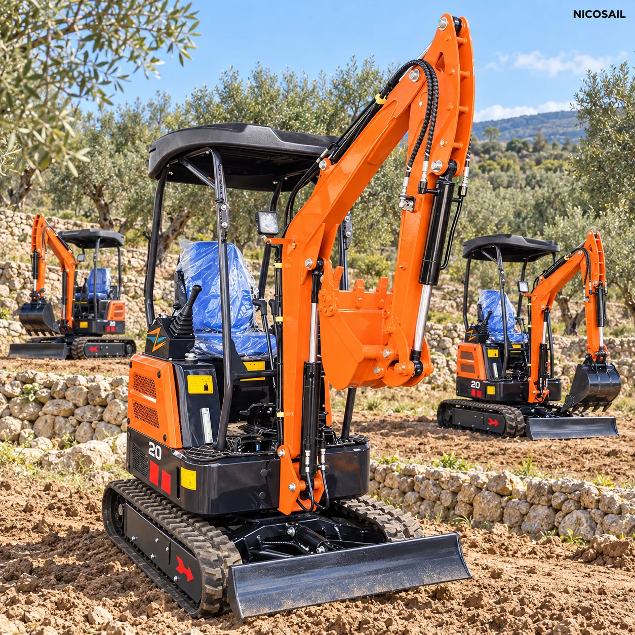 Professional 2.0 Ton Compact Excavator for Landscaping Farm Drainage and Residential Construction