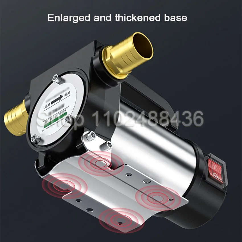 220V Electric DC 12V/24V Oil Pump Self Priming For Diesel Kerosene Transfer Fuel Oil Well Water Pump 50L/min Forward And Reverse