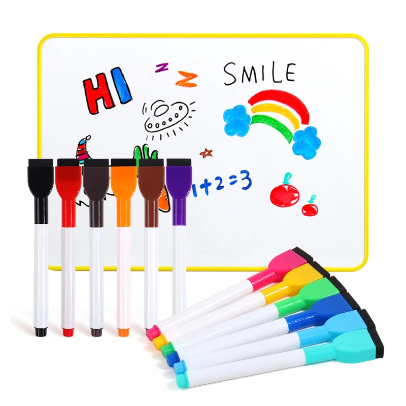 5Pcs Non-Magnetic Colored Whiteboard Pen Creative Erasable Water-Based Marker Large Capacity Environmentally Friendly Marker