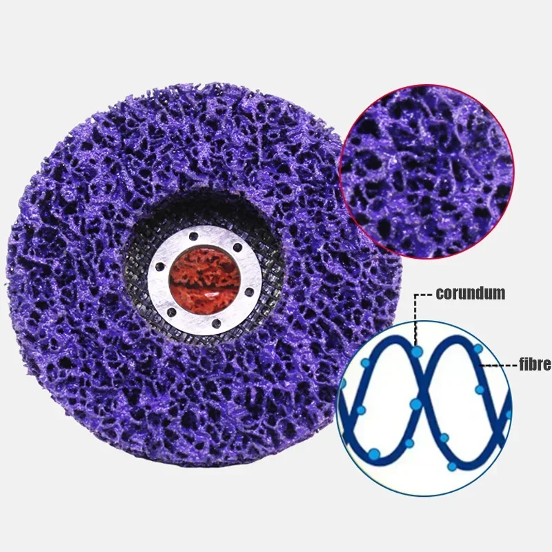 Coral Disc Poly Strip Disc Clean Grinding Wheel Abrasive Wheel Paint Rust Remover Diamond Grinding Wheel Polishing Disc 50*13*6