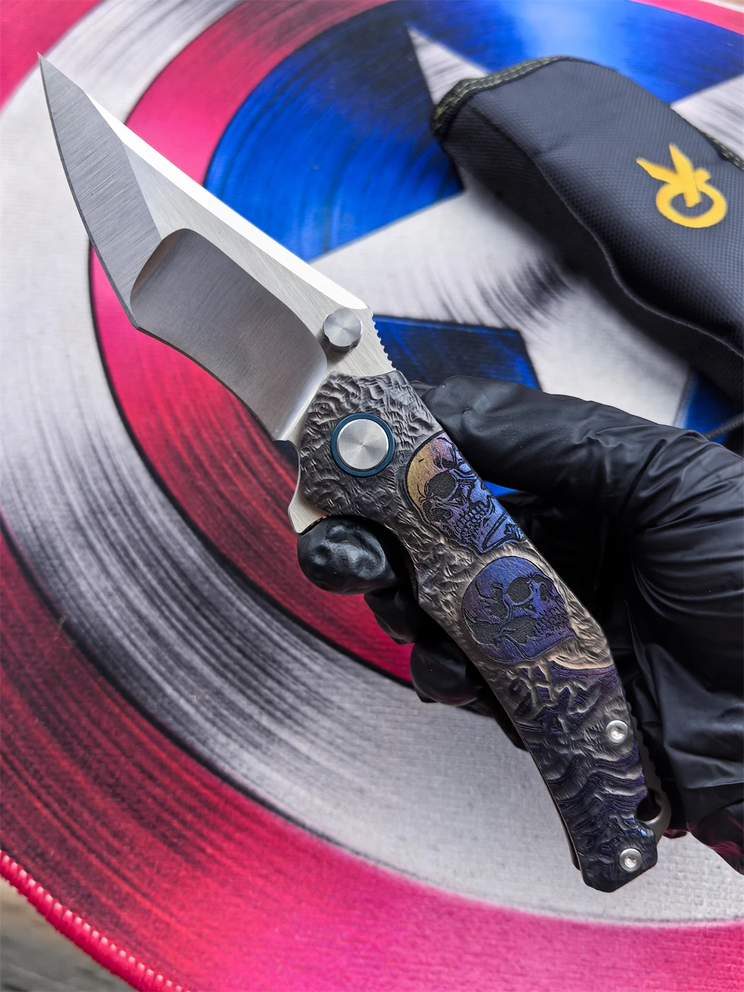 QK Original Folding Knife VG10 Steel Titanium Alloy Handle Bearing Camping Fishing Hiking Rescue EDC Hunting Defense Tool Gift