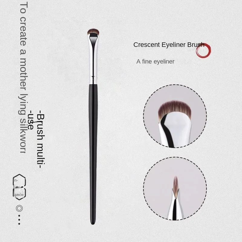 الهلال كحل فرشاة رسم كحل العين العصابة كونتور أدوات ماكياج ترقية نصف جولة الهلال شفرة العين اينر فرشاة للمكياج رقيقة #4